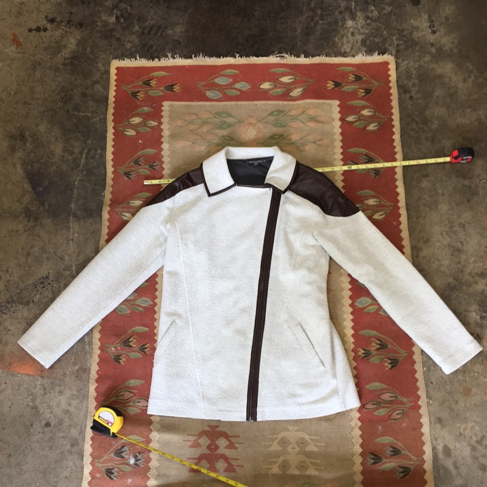Michael Stars Cotton and Leather Jacket